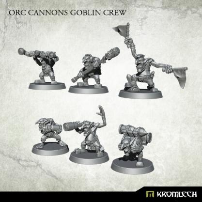 Kromlech Miniatures: Orc Cannons Goblin Crew (6)