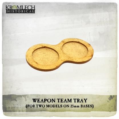 Kromlech Miniatures: Weapon Team Tray (for two models on 25mm round bases) (7)
