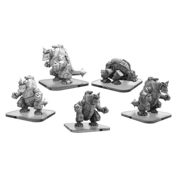 Monsterpocalypse: Carnitrons and Robo Brontox - Uber Corp International Unit (metal/resin)