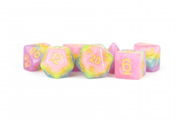 Polyhedral Dice Set: (Resin) Pastel Fairy (7 die set)
