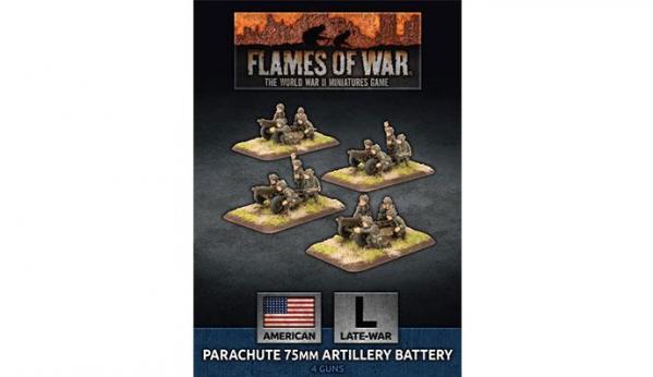 Flames Of War (WWII): (USA) Parachute 75mm Artillery Battery (x4 Plastic)