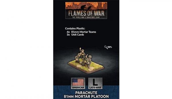 Flames of War: (US) Parachute 81mm Mortar Platoon (Plastic) (x4)