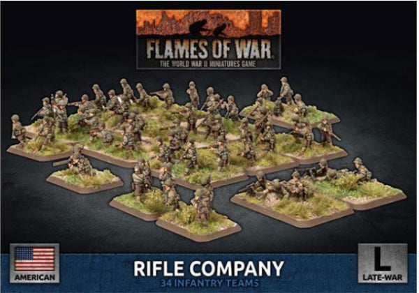 Flames Of War (WWII): (USA) Rifle Company (2019) (Plastic)