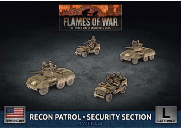 Flames Of War (WWII): (USA) Recon Patrol Security Section (x4 Plastic)