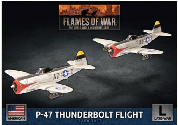 Flames Of War (WWII): (USA) P-47 Thunderbolt Fight Flight (x2)