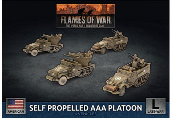 Flames Of War (WWII): (USA) Self Propelled M15/M16 GMC AAA Platoon (x4)
