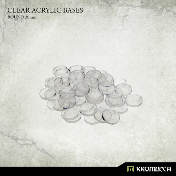 Accessories: Clear Acrylic Bases - Round 20mm (50)