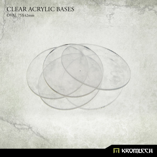 Accessories: Clear Acrylic Bases - Oval 75x42mm (15)