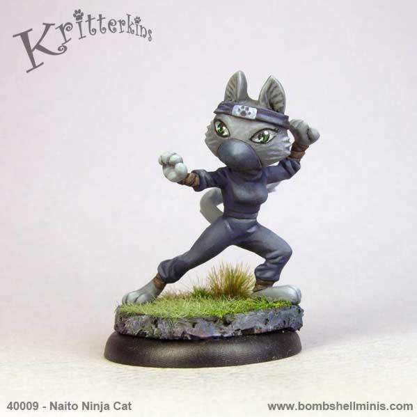 Bombshell Miniatures: Kritterkins - Naito, Cat Ninja