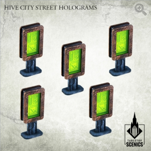 Kromlech Tabletop Scenics: Hive City Street Hologram