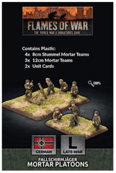 Flames of War: (German) Fallschirmjager 8cm/12cm Mortar Platoon (x4 each Plastic)