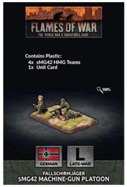 Flames of War: (German) Fallschirmjager HMG Platoon (x4 Plastic)
