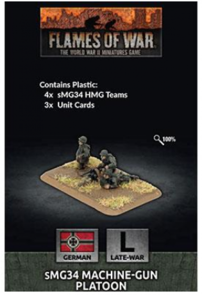 Flames of War: (German) MG34 Machine-gun Platoon (x4 Plastic)