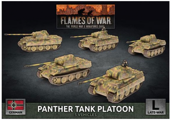 Flames Of War (WWII): (German) Panther A Tank Platoon (x5 Plastic)