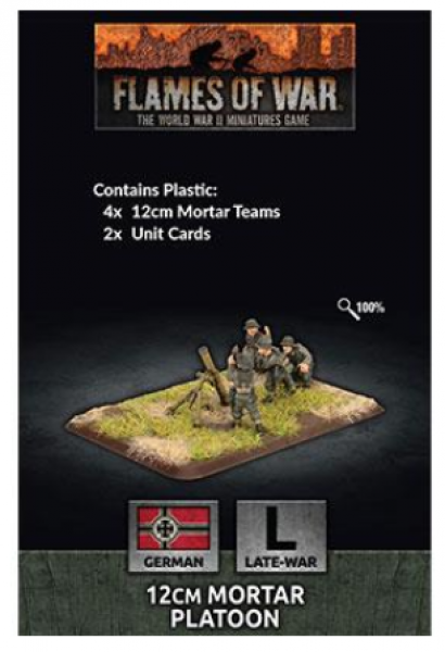 Flames of War: (German) 12cm Mortar Platoon (x6 Plastic)