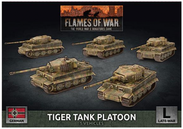 Flames of War: (German) Tiger Heavy Tank Platoon (x5 Plastic)