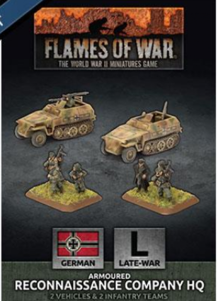Flames of War: (German) Armoured Reconnaissance Company HQ (x2 Plastic)