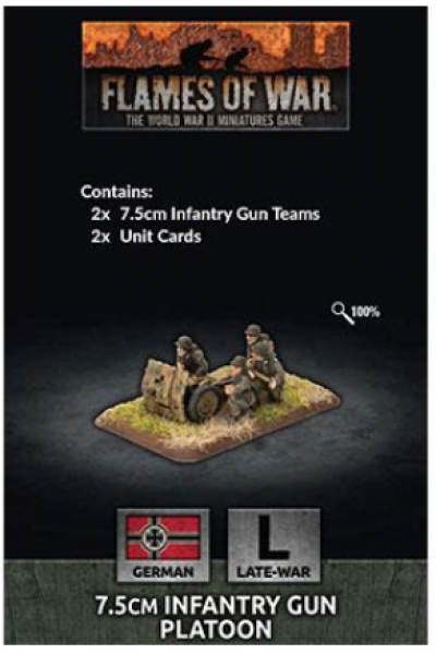 Flames of War: (German) 7.5cm Infantry Gun Platoon (x2)