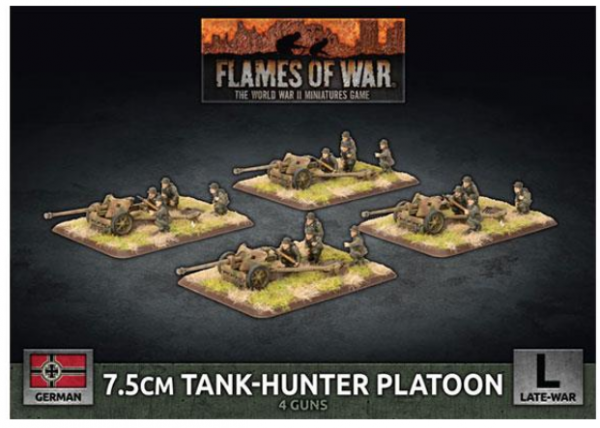 Flames of War: (German) 7.5cm Tank Hunter Platoon (x4 Plastic)