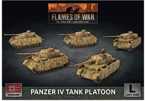Flames of War: (German) Panzer IV Platoon (x5 Plastic)