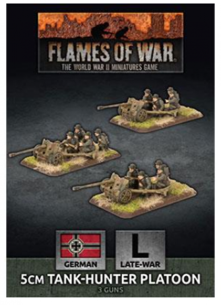 Flames of War: (German) 5cm Tank Hunter Platoon (x3 Plastic)