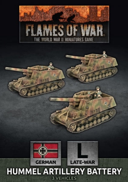 Flames Of War (WWII): (German) Hummel 15cm SP Artillery Battery (x3)