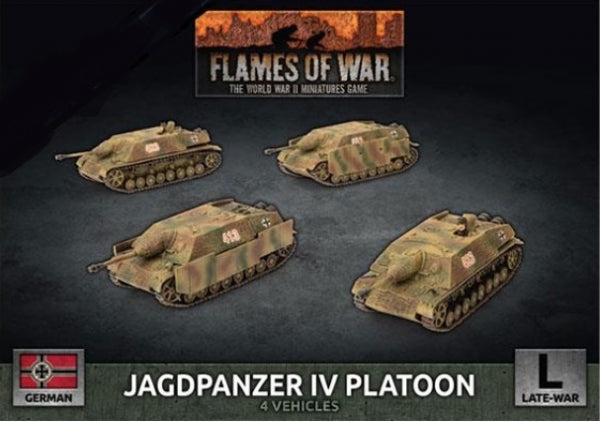 Flames Of War (WWII): (German) Jagdpanzer IV Tank-Hunter Platoon (x4)