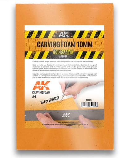 AK-Interactive: Carving Foam 10mm (A4 size)