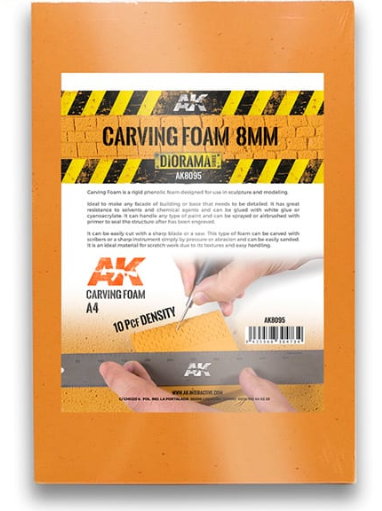 AK-Interactive: Carving Foam 8mm (A4 size)