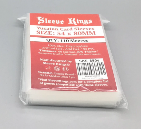 Sleeve Kings: Yucatan Card Sleeves 54x80mm -110 Pack, 60 Microns