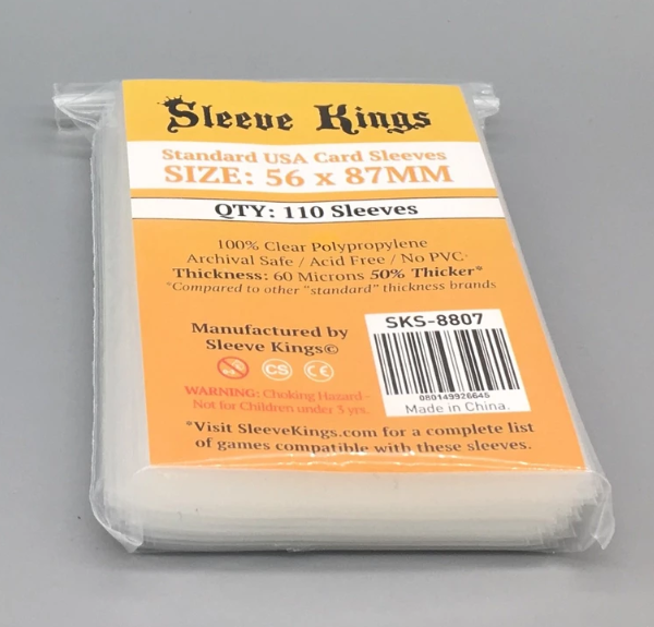 Sleeve Kings: Standard USA Card Sleeves (56x87mm) - 110 Pack, 60 Microns