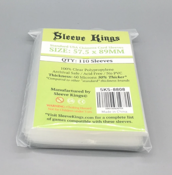 Sleeve Kings: Standard USA Chimera Card Sleeves (57.5x89mm) - 110 Pack, 60 Microns