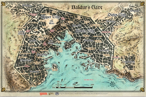 Dungeons & Dragons: Decent into Avernus - Baldur's Gate Map