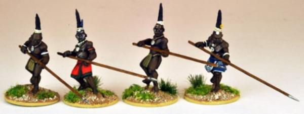28mm Historical: (Colonial Africa) Ila Warriors Attacking (4)