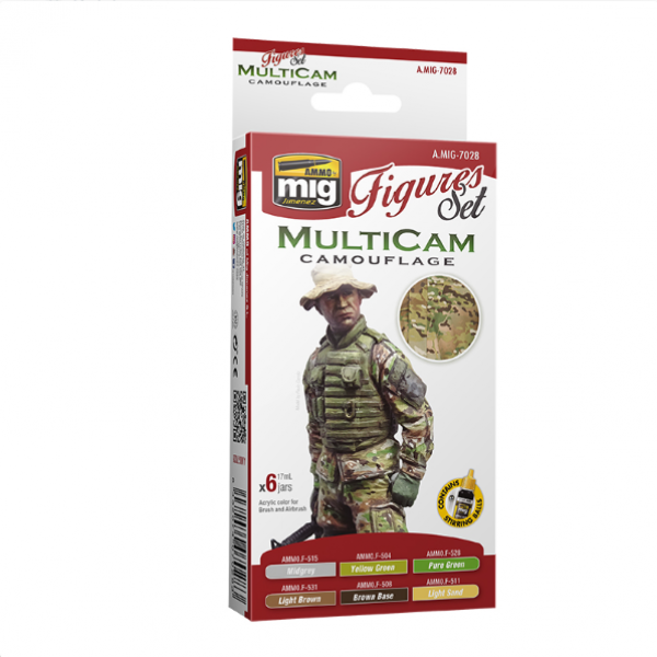 AMMO: Acrylic Paint Set - (Figure) MULTICAM Camoflage