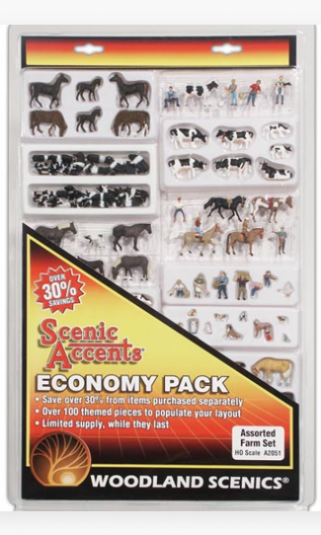 Woodland Scenics: HO Economy Pack - Assorted Farm Set