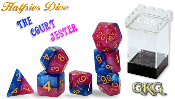 Halfsies Dice: The Court Jester Dice Set