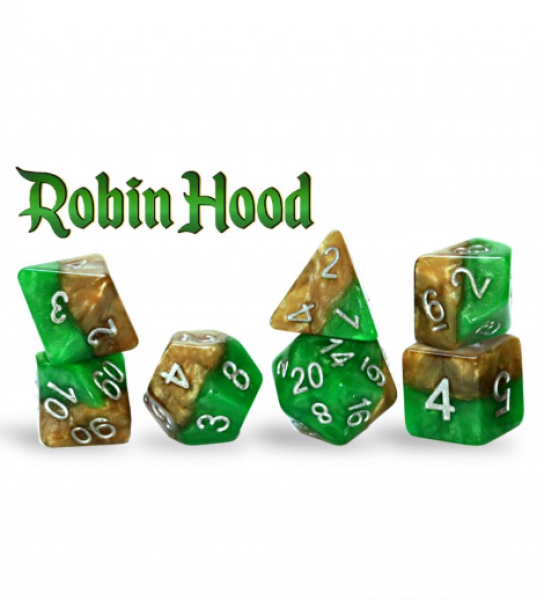 Halfsies Dice: Robin Hood Dice Set