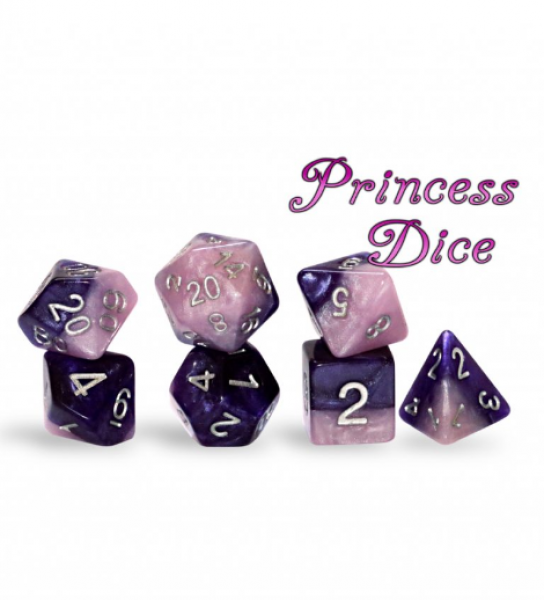 Halfsies Dice: Princess Dice Set