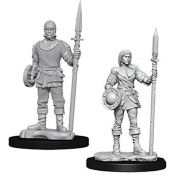WizKids Deep Cuts Unpainted Miniatures: Guards (2)