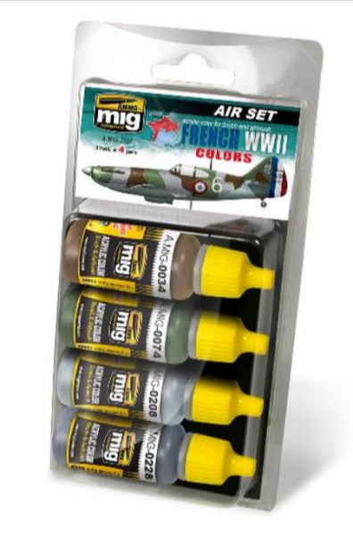 AMMO: Acrylic Paint Set - FRENCH WWII AIRCRAFT COLORS