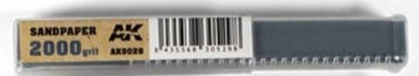 AK-Interactive: Wet Sandpaper 2000 grit strips x 50 units
