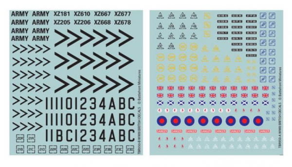 Team Yankee: (British) WWIII British Decal Set (x4) [MFG OOP]