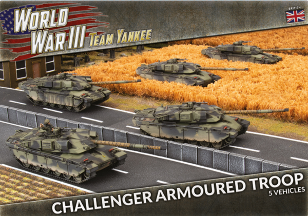 Team Yankee: (British) Challenger Armoured Troop (x5 Plastic)