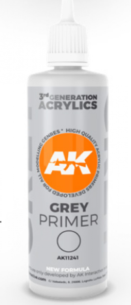 AK-Interactive: (3rd Gen) Grey Primer (100 ml)