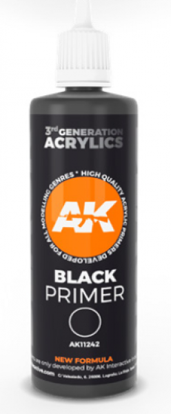 AK-Interactive: (3rd Gen) Black Primer (100 ml)