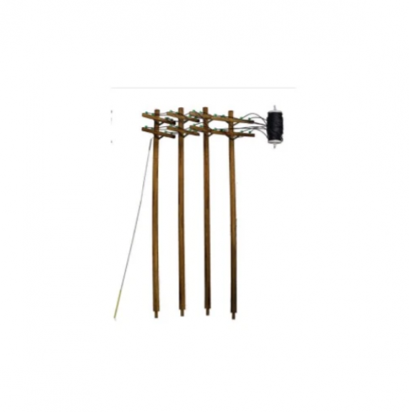 Woodland Scenics Utility System: N Pre-Wired Poles Double Crossbar