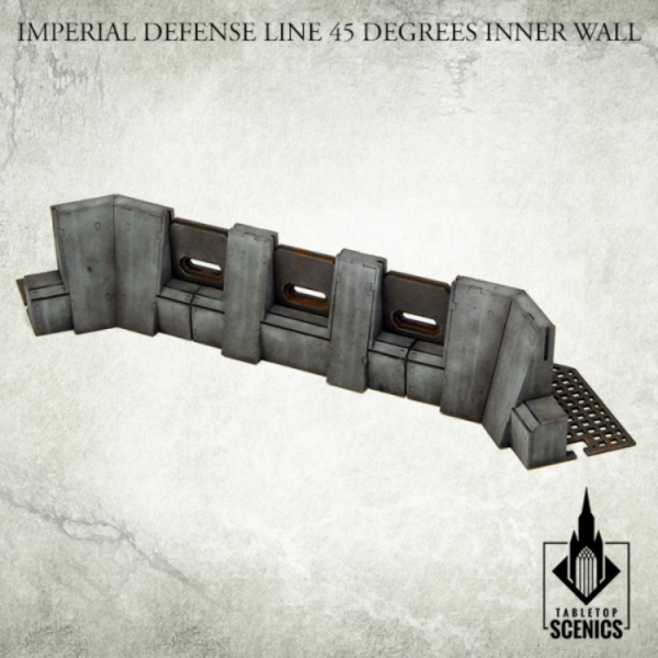 Kromlech Tabletop Scenics: Imperial Defense Line 45° Inner Wall