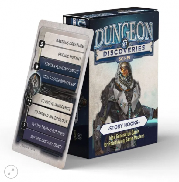 Dungeon Discoveries: Scifi Story Hooks card deck
