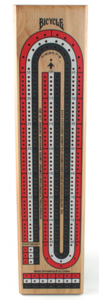 Bicycle Cribbage Board - 3 Track Color Coded